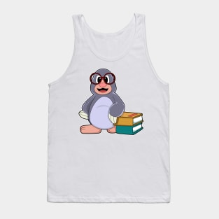 Mole with Glasses & Books Tank Top